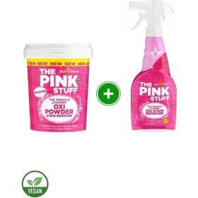 The Pink Stuff Mucizevi Oxi Leke Çıkarıcı Sprey 500 ml + Mucizevi Renkliler 1 kg Oxi Toz Leke Çıkarıcı
