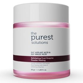The Purest Solutions 0.6% Azelaic Acid + 0.6% Malic Acid Fruit Enzyme Powder Exfoliator & 55 gr Peeling