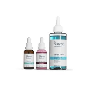 The Purest Solutions 200 ml + 30 ml + 30 ml Sivilce ve Siyah Nokta Önlemeye Yardımcı Aydınlatıcı Bakım Seti