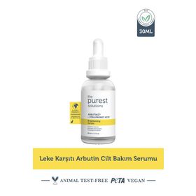 The Purest Solutions Arbutin %2+Hyaluronic Acid Leke Karşıtı 30 ml Cilt Bakım Serumu