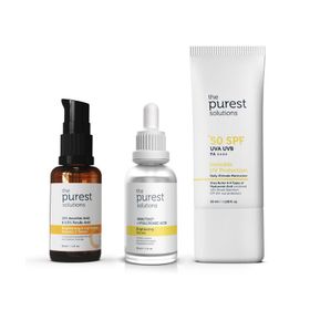 The Purest Solutions Kuru ve Lekeli Ciltler İçin Arındırıcı Leke Karşıtı Bakım Seti
