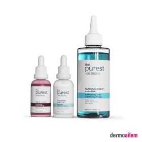 The Purest Solutions Siyah Nokta Önlemeye ve Gözenek Sıkılaştırmaya Yardımcı Nemlendirici Cilt Bakım Seti