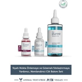 The Purest Solutions Siyah Nokta Önleyici ve Gözenek Sıkılaştırıcı Nemlendirici Cilt Bakım Seti