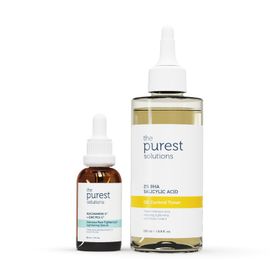 The Purest Solutions Yağlı ve Karma Ciltlere Gözenek Görünümü Azaltmaya Yardımcı Siyah Nokta Önleyici Cilt Bakım Seti