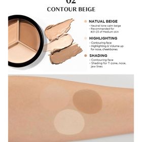 The Saem Cover Perfection Triple Pot 3'lü 02 Contour Beige Concealer