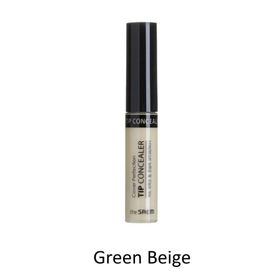The Saem Green Beige Uzun Süre Kalıcı Likit Kapatıcı Cover Perfection Tip Concealer