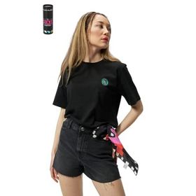 The Socks Company Dancer Bisiklet Yaka Rahat Kalıp Nakışlı Siyah Unisex Kutulu T-Shirt