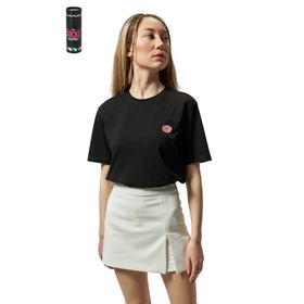 The Socks Company Donut Bisiklet Yaka Rahat Kalıp Nakışlı Siyah Unisex Kutulu T-Shirt