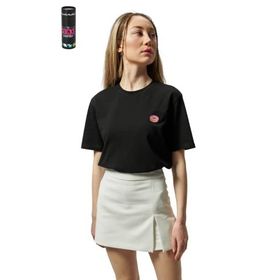 The Socks Company Donut Bisiklet Yaka Rahat Kalıp Nakışlı Siyah Unisex Kutulu T-Shirt