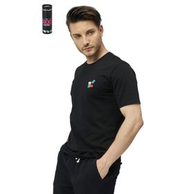 The Socks Company Puzzle Bisiklet Yaka Rahat Kalıp Nakışlı Kutulu Siyah Unisex T-shirt