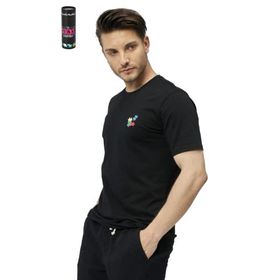 The Socks Company Puzzle Bisiklet Yaka Rahat Kalıp Nakışlı Kutulu Siyah Unisex T-shirt