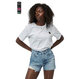 The Socks Company Rasta Peace Bisiklet Yaka Rahat Kalıp Nakışlı Kutulu Beyaz Unisex T-shirt