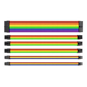 Thermaltake AC-048-CN1NAN-A1 TtMod Rainbow Power Supply Sleeved Kablo Seti