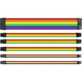 Thermaltake AC-048-CN1NAN-A1 TtMod Rainbow Power Supply Sleeved Kablo Seti