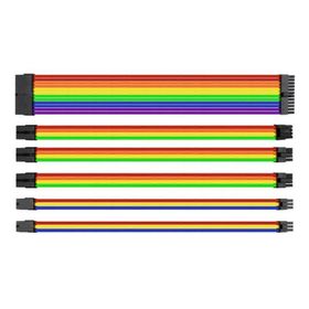 Thermaltake AC-048-CN1NAN-A1 TtMod Rainbow Power Supply Sleeved Kablo Seti
