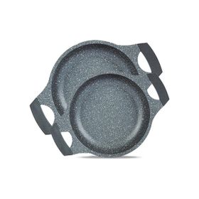 Thermoad 18-20 Cm Gri Kapaksız Alüminyum Döküm Granit 2'li Sahan Seti