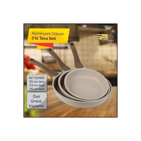 Thermoad 20-24-28 CM Vizon 3'lü Tava Seti