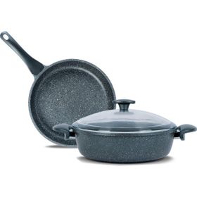 Thermoad Alüminyum Döküm Gri 3'lü Tava Seti