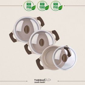 Thermoad Alüminyum Döküm Vizon 3'lü Tava Seti