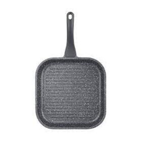 Thermoad Döküm 28x28 cm Gri Granit Kare Grill Izgara Tava
