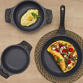 Thermoad Flora Serisi 3 Parça Gri Tava Sahan Trio Set