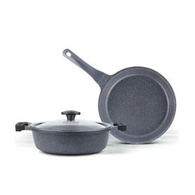 Thermoad Graneu Gri 3 Parça Tencere Seti