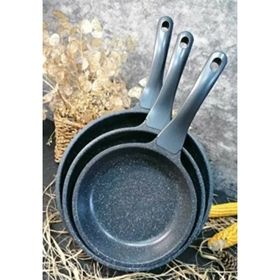 Thermoad Gri 3'lü 20-24-28 cm Granit Döküm Tava Seti
