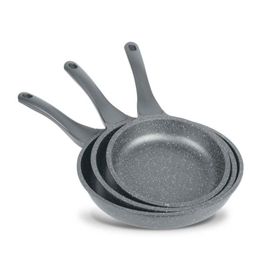 Thermoad Gri 3'lü 20-24-28 cm Granit Döküm Tava Seti