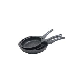 Thermoad Gri 3'lü 20-24-28 cm Granit Döküm Tava Seti