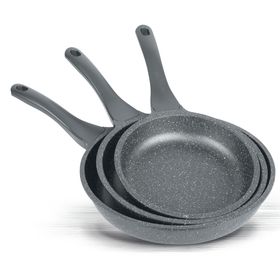 Thermoad Gri 3'lü Granit Tava Seti