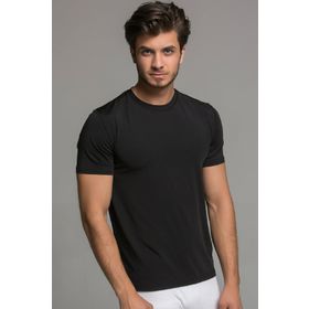 Thermoform Microfiber Siyah Kısa Kollu Fanila