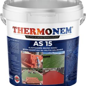 Thermonem AS15 Elastomerik Reçine Esaslı Bitüm Modifiyeli 2 lt Açık Gri Su Yalıtım Malzemesi