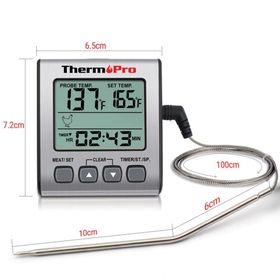 ThermoPro TP16S Dijital Problu Et Barbekü Gıda Termometresi