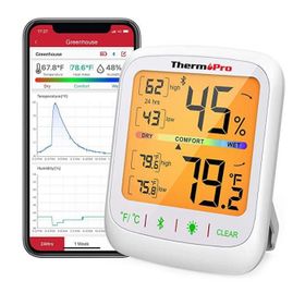 ThermoPro TP359 Bluetooth Limit Aşım Uyarılı İç Mekan Dijital Isı ve Nem Ölçer Termometre