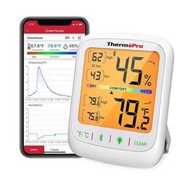ThermoPro TP359 Bluetooth Limit Aşım Uyarılı İç Mekan Dijital Isı ve Nem Ölçer Termometre