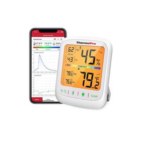ThermoPro TP359 Bluetooth Limit Aşım Uyarılı İç Mekan Dijital Isı ve Nem Ölçer Termometre