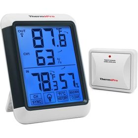 ThermoPro TP65A Wifi İç-Dış Mekan Işıklı Dijital Isı ve Nem Ölçer