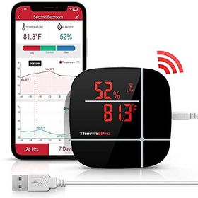 ThermoPro TP90 Uzaktan Kontrollü Alexa Uyumlu WiFi Isı Nem Ölçer