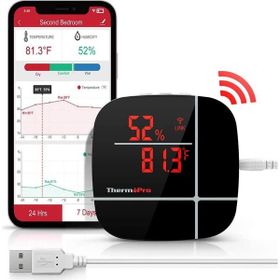 ThermoPro TP90 Uzaktan Kontrollü Alexa Uyumlu WiFi Isı Nem Ölçer