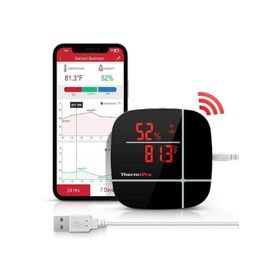 ThermoPro TP90 Uzaktan Kontrollü Alexa Uyumlu WiFi Isı Nem Ölçer