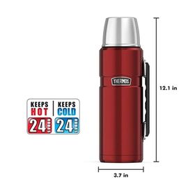 Thermos Paslanmaz Büyük 1,2 lt Kırmızı Termos