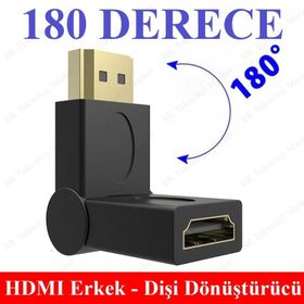 Ti-Mesh HDMI M / HDMI F 180 Derece Dönüştürücü
