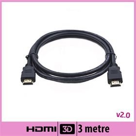 Ti-Mesh V2.0 Siyah 3M Yuvarlak Kenarlı HDMI Kablo