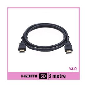 Ti-Mesh V2.0 Siyah 3M Yuvarlak Kenarlı HDMI Kablo