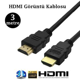 Ti-Mesh V2.0 Siyah 3M Yuvarlak Kenarlı HDMI Kablo