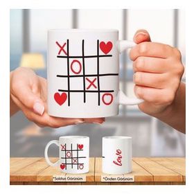 Tic Tac Toe Love Aşk Tasarım Kupa Bardak