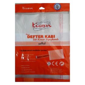 Ticon 10'lu Şeffaf Hazır Defter Kabı