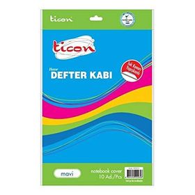 Ticon 10'lu Şeffaf Hazır Defter Kabı
