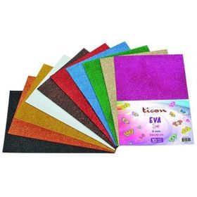 Ticon A4 10'lu Karışık Renk Simli Eva