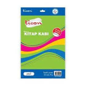 Ticon Kenarı Yapışkanlı 10'lu Kırmızı Kitap Kabı